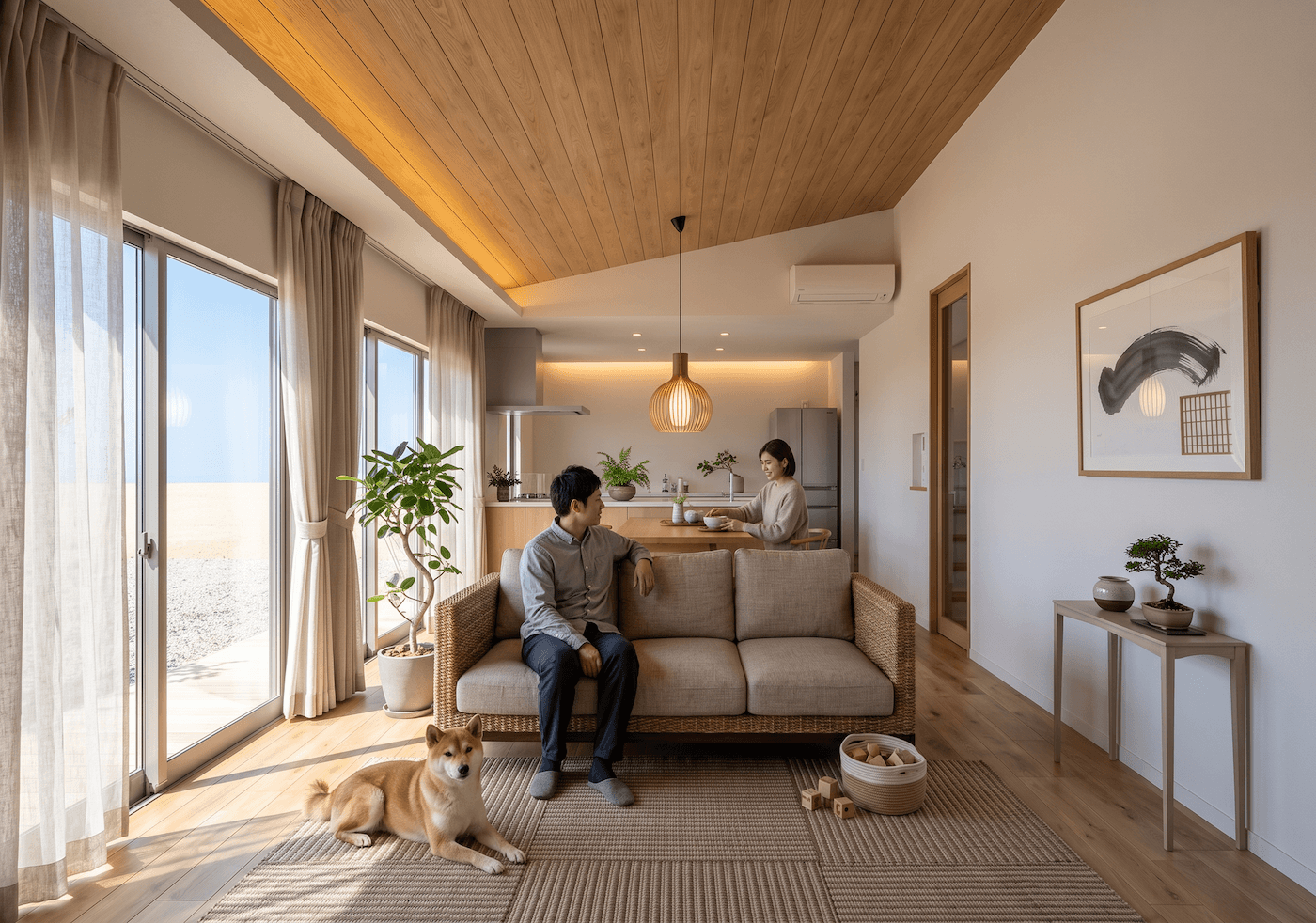 広告情報が入っていない住宅内観のCGパース