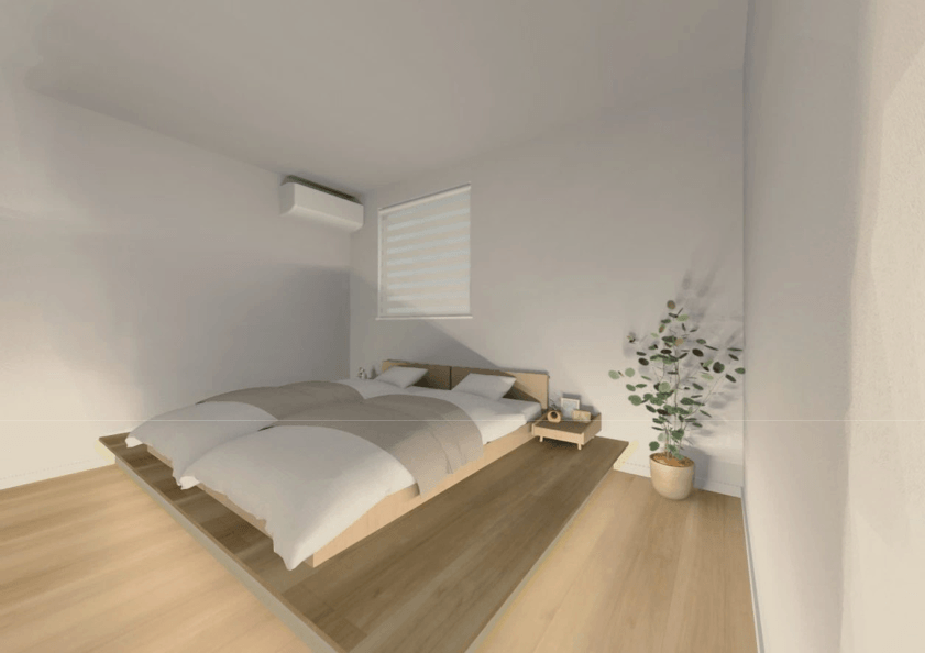 完成前の寝室を表現したCGパース